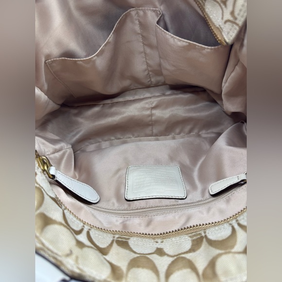 Coach Beige and Cream Patchwork Tote - Picture 13 of 15